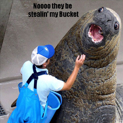 Noooo they be stealin' my Bucket